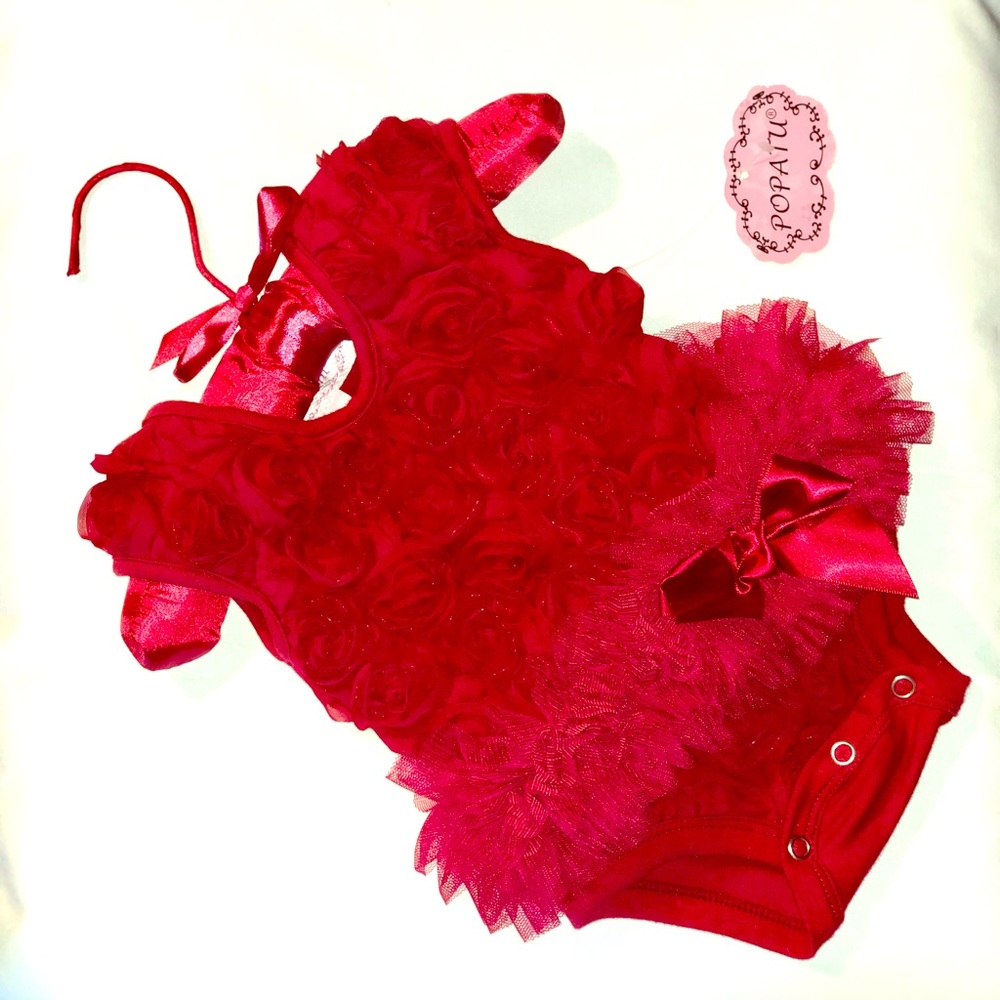 Popatu red Rosette onesie 🌹❤️